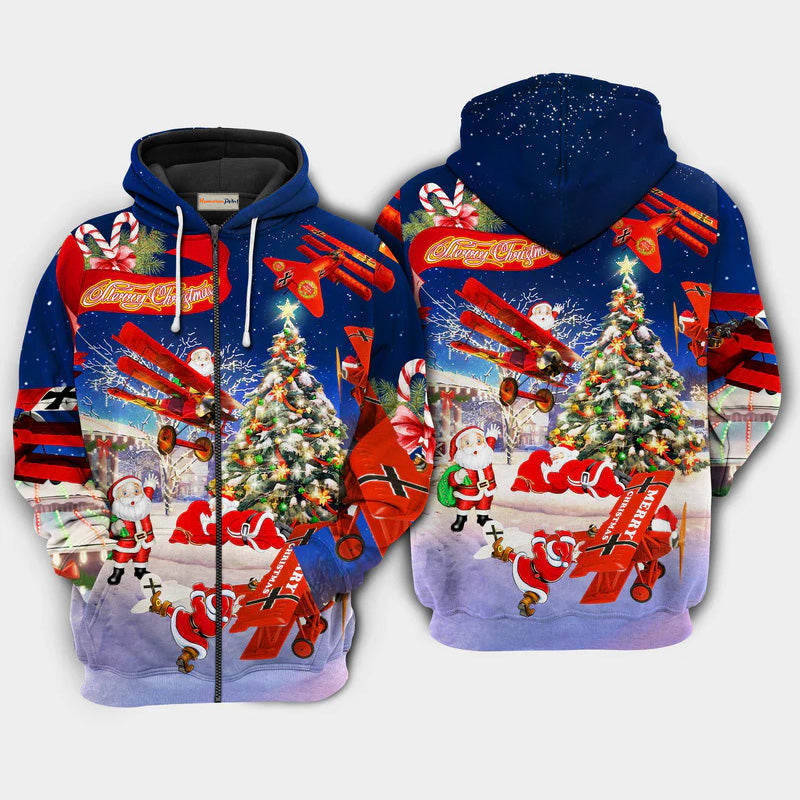 Christmas Santa Loves Airplanes Holiday Hoodie For Holiday Vacations Winter Events And Everyday Comfort