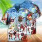 Music Christmas Santa Guitar Hawaiian Shirt For Poolside Relaxation And Sunny Getaways