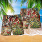 Christmas Beach Shorts Pattern Detail For Sunny Day Adventures And Laid Back Styling