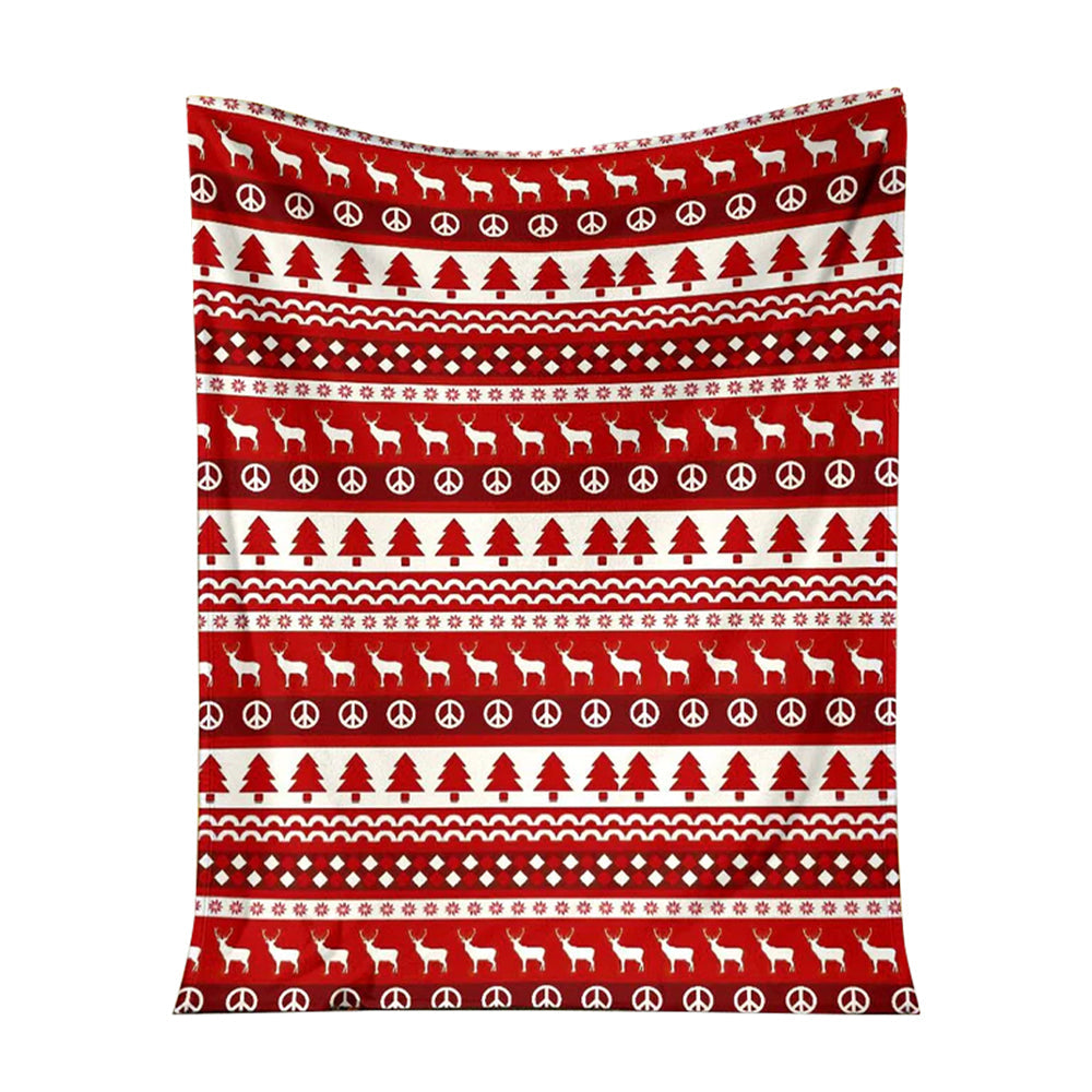 Christmas Simple But Nice Flannel Blanket For Cozy Bedroom Sofa Decor