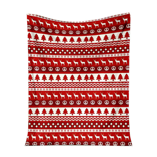 Christmas Simple But Nice Flannel Blanket For Cozy Bedroom Sofa Decor