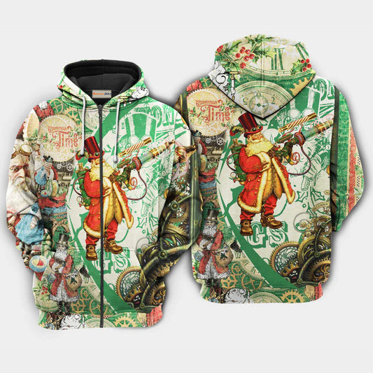 Christmas Steampunk Santa Holiday Hoodie For Holiday Vacations Winter Events And Everyday Comfort