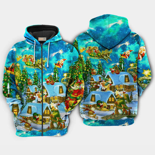 Christmas Magical Night Holiday Hoodie For Winter Streetwear Christmas Travel And Seasonal Home Gatherings