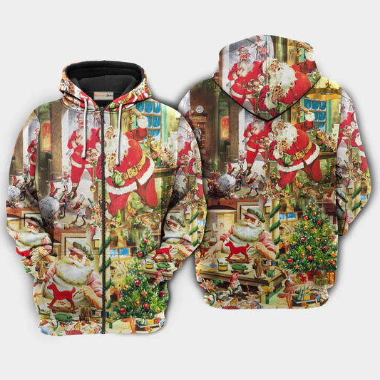 Christmas Toy Workshop Holiday Hoodie For Festive Celebrations Seasonal Trips And Relaxed Winter Wear