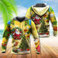 Yellow Santa Christmas Tree Hoodie For Holiday Vacations Winter Events And Everyday Comfort