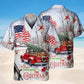 Christmas Truck Cardinal Hawaiian Shirt For Summer Vacation, Beach Travel, And Casual Wear
