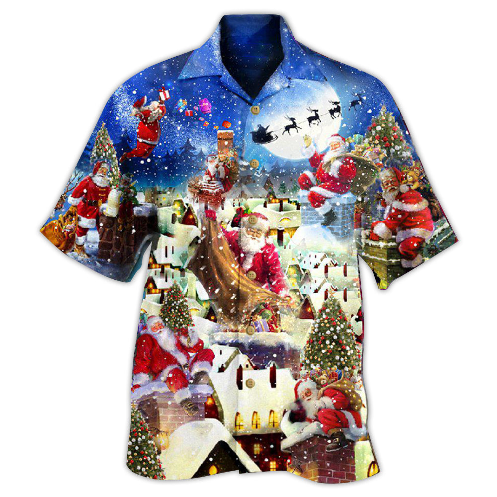 Christmas Santa'S Busiest Hawaiian Shirt For Christmas Gatherings, Resort Trips, And Cheerful Seasonal Style