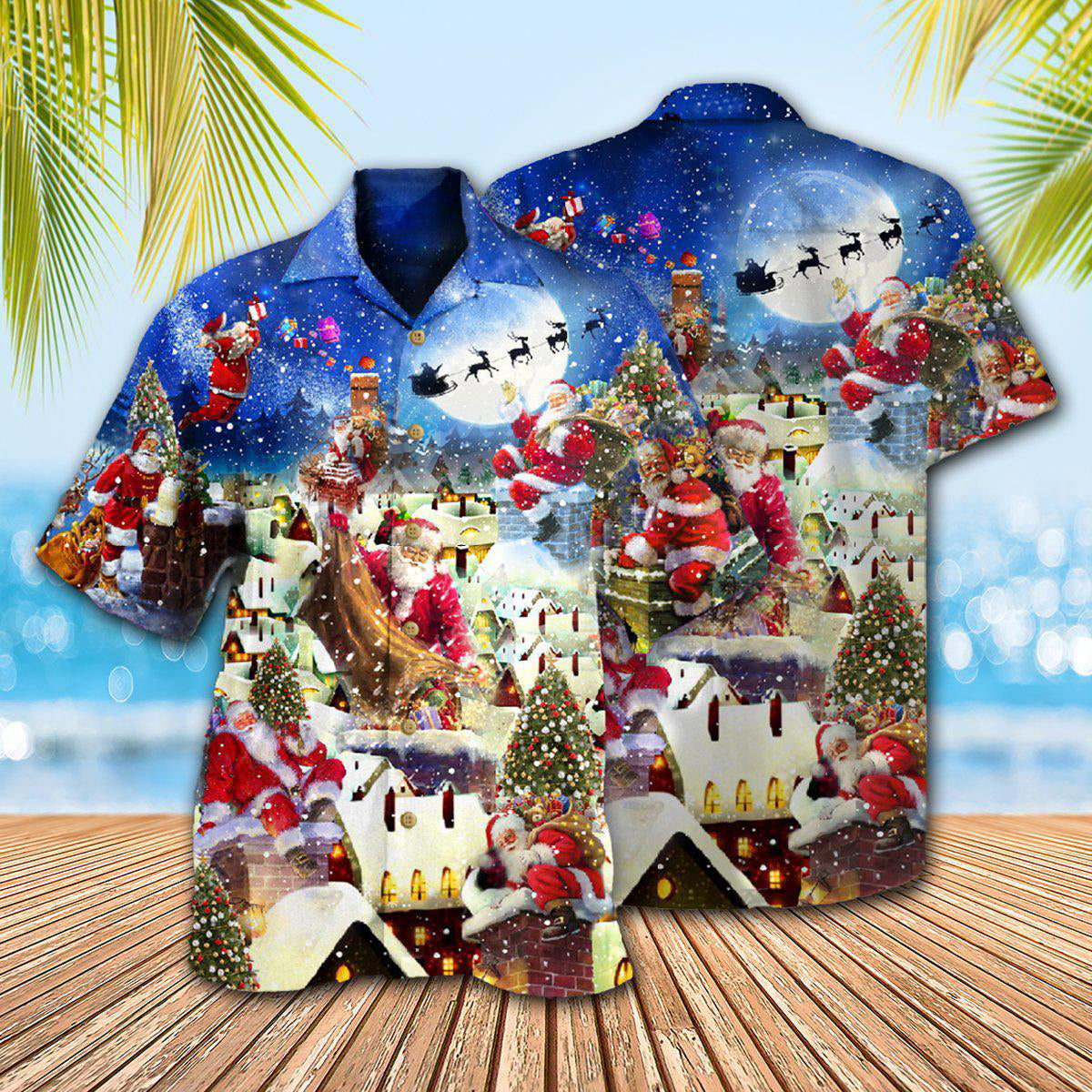 Christmas Santa'S Busiest Hawaiian Shirt For Christmas Gatherings, Resort Trips, And Cheerful Seasonal Style
