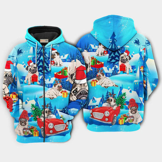 Christmas Pug Holiday Hoodie For Winter Adventures Family Gatherings And Festive Everyday Style