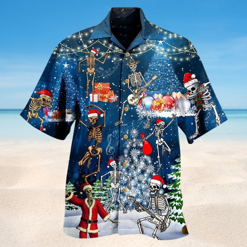 Christmas Raymas Hawaiian Shirt For Resort Trips, Coastal Parties, And Warm Weather Style