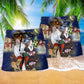 Christmas Cozy Night Beach Shorts Pattern Detail For Relaxed Weekends And Weekend Casual Style