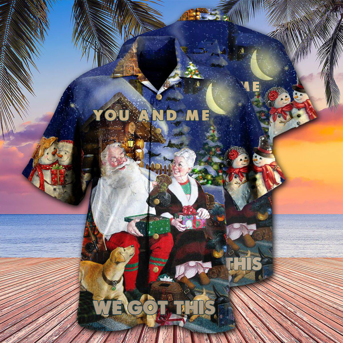 Christmas Night Hawaiian Shirt For Resort Getaways And Comfortable Summer Activities