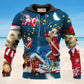 Bright Christmas Bear Santa Hoodie For Winter Streetwear Christmas Travel And Seasonal Home Gatherings