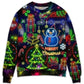 Christmas Bright Neon Lighting Sweater For Festive Events Weekend Outings And Comfortable Winter Style