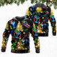 Neon Christmas Cocktail Hoodie For Festive Celebrations Seasonal Trips And Relaxed Winter Wear