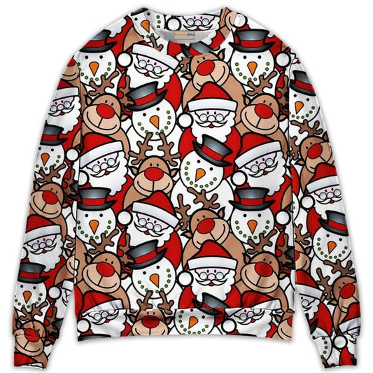 Christmas Cute Santa And Reindeer Sweater For Seasonal Parties Cozy Gatherings And Thoughtful Holiday Gifts