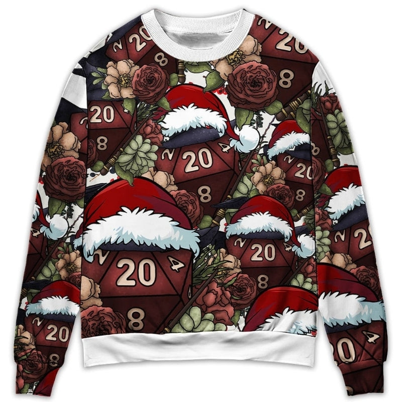 Christmas D20 Witch Dice Holiday Vibe Sweater For Festive Parties Family Photos And Comfortable Seasonal Wear
