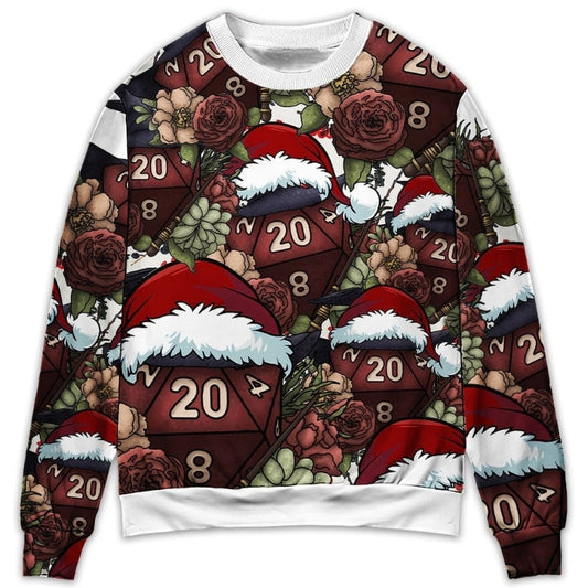 Christmas D20 Witch Dice Holiday Vibe Sweater For Festive Parties Family Photos And Comfortable Seasonal Wear