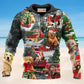 Cute Christmas Dogs Love Hoodie For Festive Streetwear Winter Outings And Christmas Celebrations