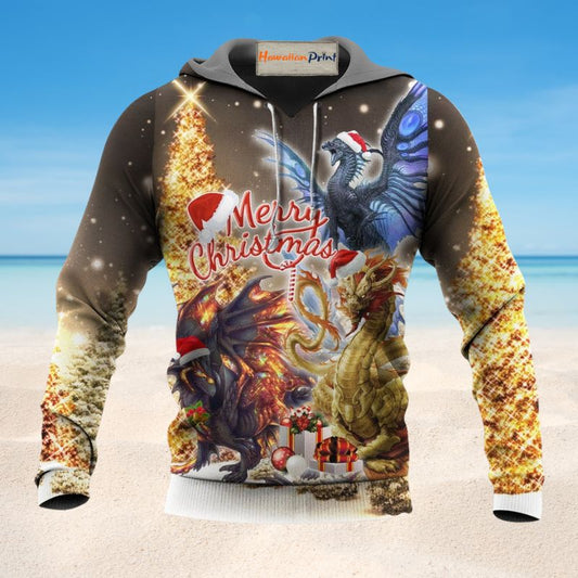 Strong Bright Christmas Dragon Hoodie For Festive Family Moments Winter Wear And Holiday Gift Ideas