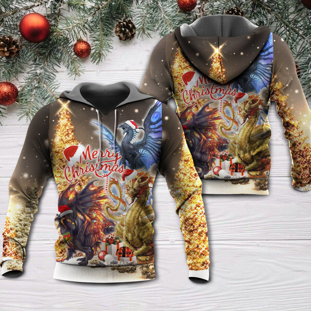 Strong Bright Christmas Dragon Hoodie For Festive Family Moments Winter Wear And Holiday Gift Ideas