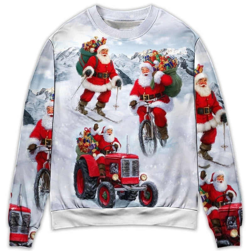Christmas Fun With Santa Gift Sweater For Festive Family Events Casual Wear And Holiday Gift Giving