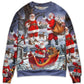 Christmas Funny Santa Happy Xmas Is Coming Sweater For Winter Parties Seasonal Adventures And Relaxed Everyday Styling
