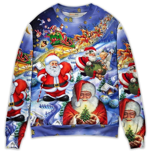 Christmas Funny Santa Happy Xmas Is Coming Sweater For Holiday Parties Family Gatherings And Seasonal Gift Giving