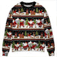 Christmas Happy Night With Santa Friends Sweater For Festive Parties Family Photos And Comfortable Seasonal Wear