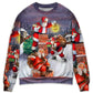 Christmas Having Fun With Santa Gift Sweater For Holiday Travel Winter Outings And Cheerful Gift Giving