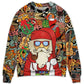 Christmas Hippie Santa And Peace Sweater For Holiday Travel Winter Outings And Cheerful Gift Giving