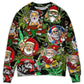 Christmas Hippie Santa Peace Sweater For Holiday Parties Family Gatherings And Seasonal Gift Giving