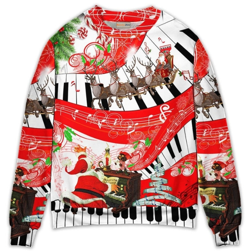 Christmas Music Celebration Sweater For Festive Events Weekend Outings And Comfortable Winter Style