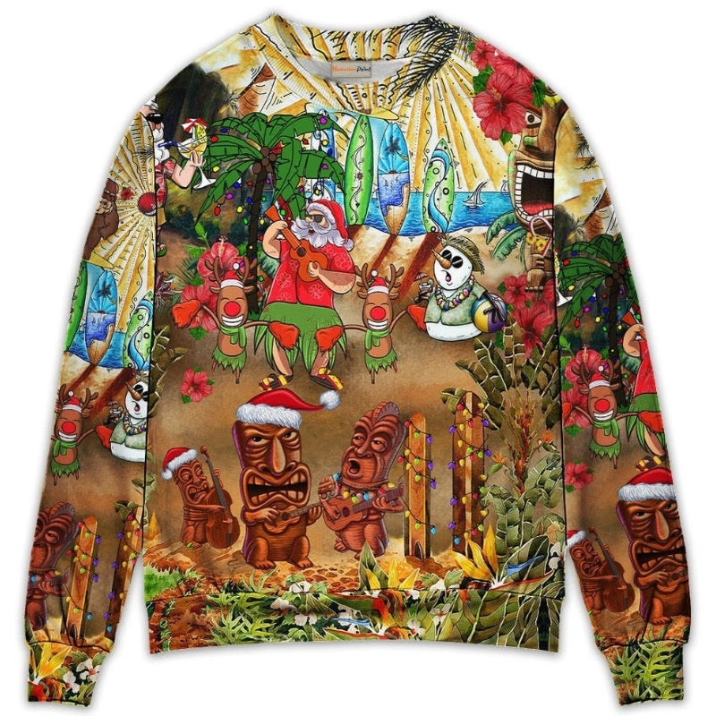 Christmas Hawaiian Holiday Sweater For Winter Parties Seasonal Adventures And Relaxed Everyday Styling
