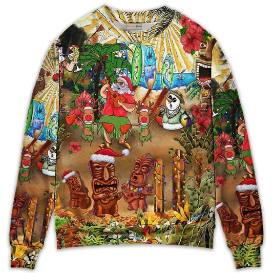Christmas Hawaiian Holiday Sweater For Winter Parties Seasonal Adventures And Relaxed Everyday Styling