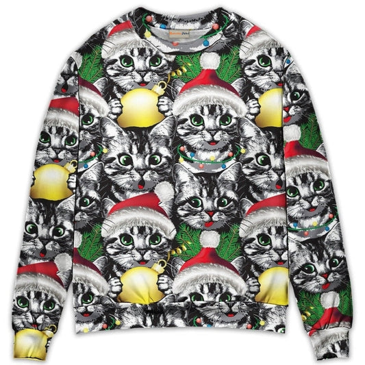 Christmas Meowy Xmas Cat Sweater For Seasonal Parties Cozy Gatherings And Thoughtful Holiday Gifts
