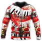Red Christmas Music Love Hoodie For Winter Adventures Family Gatherings And Festive Everyday Style