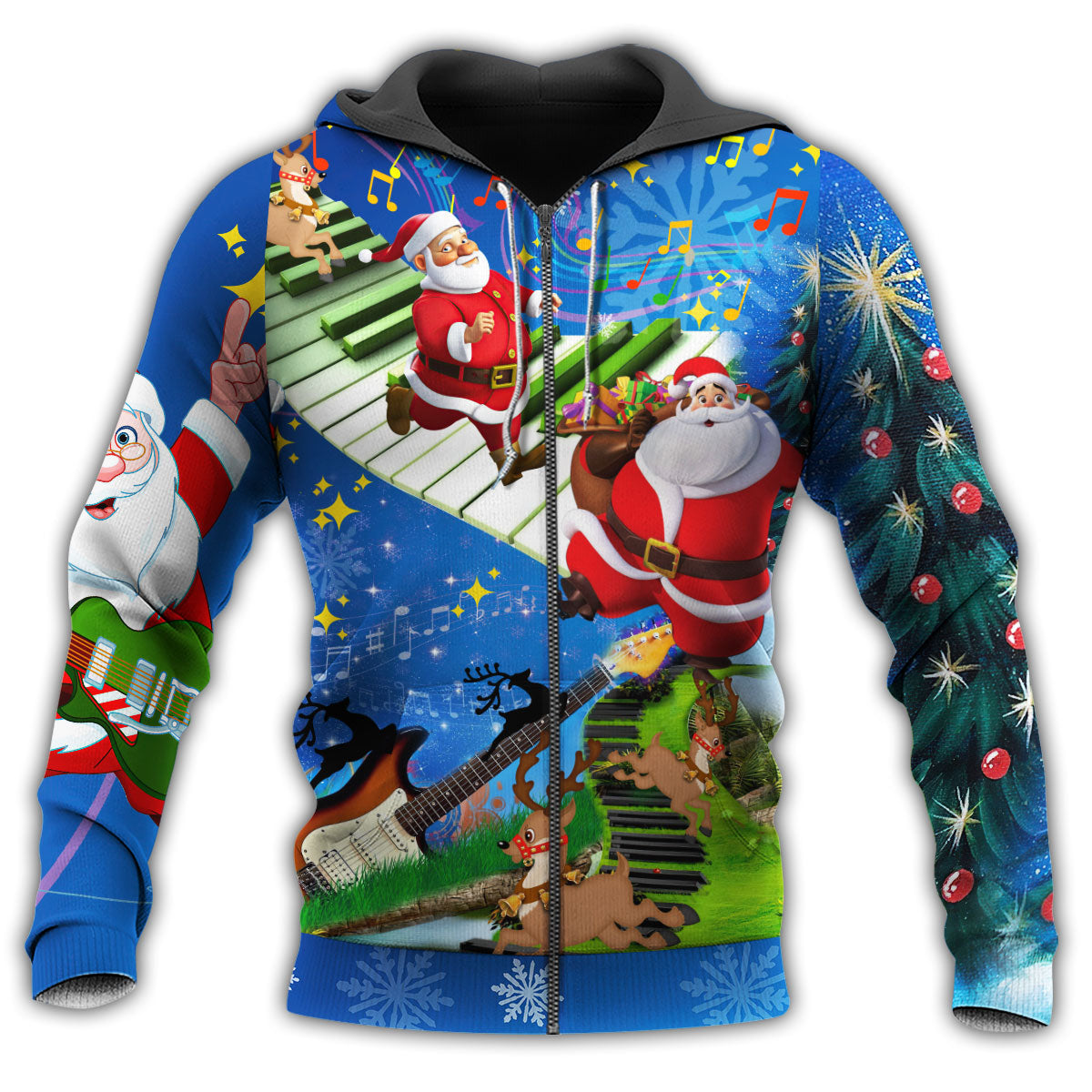 Christmas Musical Jump Hoodie For Christmas Events Holiday Travel And Comfortable Casual Outfits