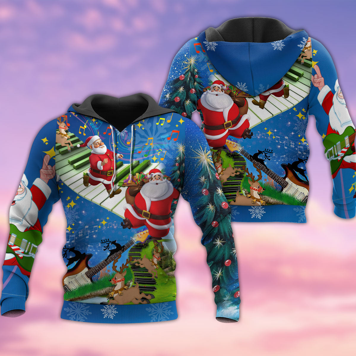 Christmas Musical Jump Hoodie For Christmas Events Holiday Travel And Comfortable Casual Outfits