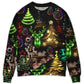 Christmas Neon Tree And Snowman Sweater For Holiday Parties Family Gatherings And Seasonal Gift Giving