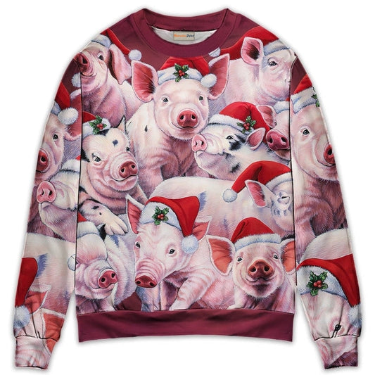 Christmas Piggies Funny Xmas Is Coming Sweater For Festive Parties Family Photos And Comfortable Seasonal Wear