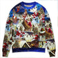 Christmas Rooftop Santa Busy Night Sweater For Winter Celebrations Family Events And Relaxed Seasonal Styling