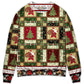 Christmas Santa And Fir Tree Sweater For Holiday Travel Winter Outings And Cheerful Gift Giving
