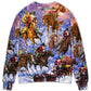 Christmas Santa And Horse Merry Xmas Sweater For Winter Celebrations Family Events And Thoughtful Gifting