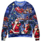 Christmas Santa Chilling Happy Xmas Light Sweater For Festive Parties Family Photos And Comfortable Seasonal Wear