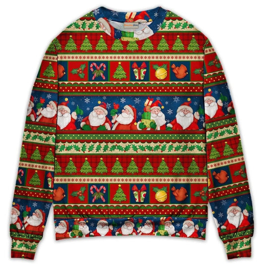 Christmas Santa Claus Happy Xmas Sweater For Festive Parties Family Photos And Comfortable Seasonal Wear