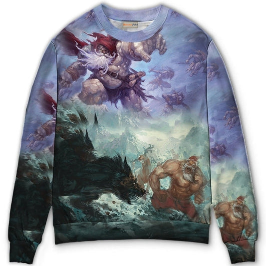 Christmas Santa Dark Fantasy Sweater For Winter Parties Seasonal Adventures And Relaxed Everyday Styling
