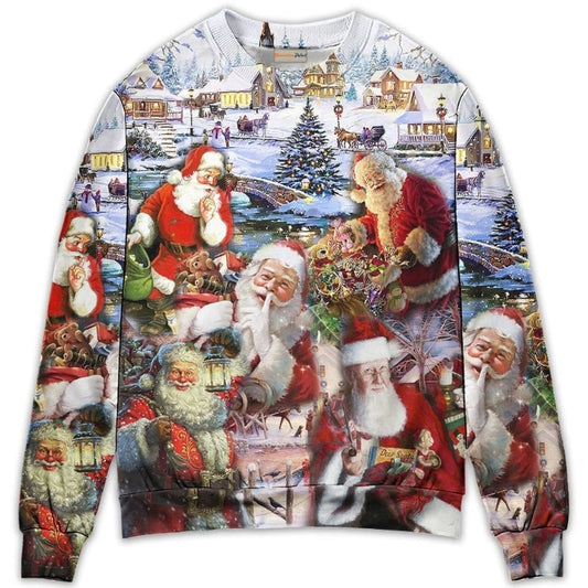 Christmas Santa Holiday Fun Sweater For Holiday Travel Winter Outings And Cheerful Gift Giving