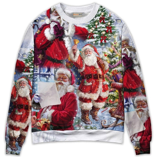 Christmas Santa Holiday Arrival Sweater For Festive Parties Family Photos And Comfortable Seasonal Wear