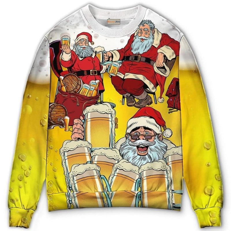 Christmas Santa Loves Holiday Drinks Sweater For Seasonal Parties Cozy Gatherings And Thoughtful Holiday Gifts